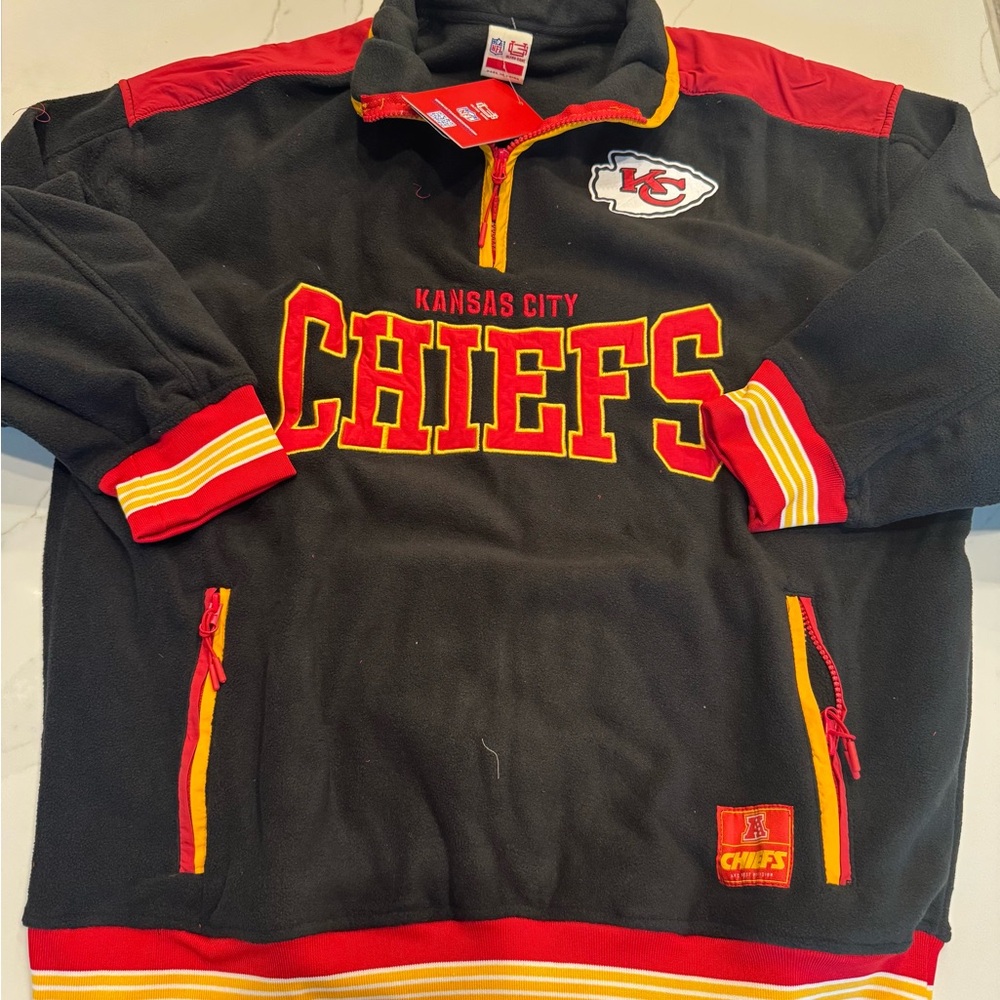 Kansas City Chiefs Black and Red Pullover Jacket